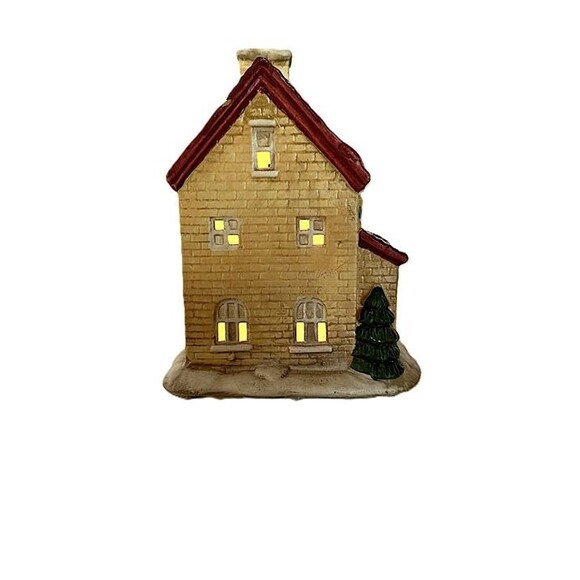Winter Valley Cottages Porcelain Lighted House – Post Office Village Building - Picture 4 of 10